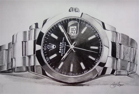 rolex drawing|rolex watch drawing.